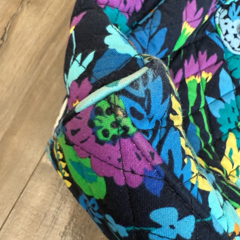Vera Bradley Midnight Garden Medium Shoulder Bag Floral Colorful Quilted Read - Picture 3 of 13
